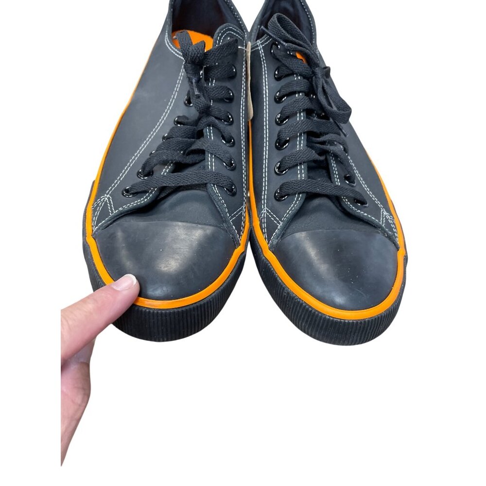 Harley-Davidson Mens Low-Top Vulcon Black Orange Sneakers Size 13 SKU 9405 - Picture 13 of 16